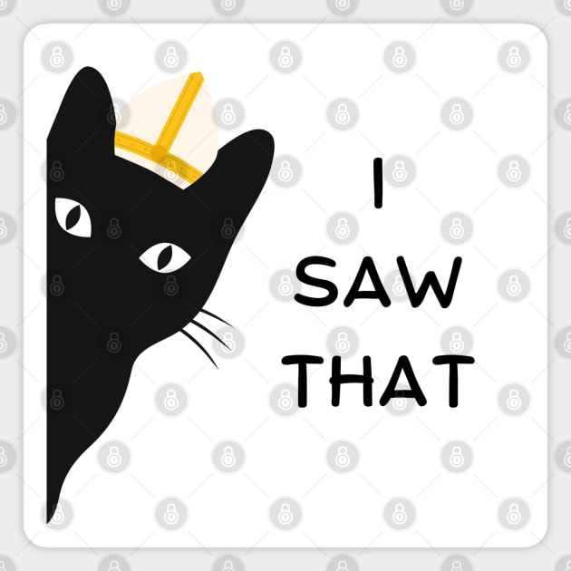 I saw that - Cat priest Magnet by QUOT-s